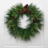 Northlight Long Needle Pine Berries and Pinecone Artificial Christmas Wreath - 26" - Unlit - 2 of 4