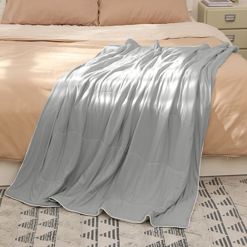 Catalonia Reversible Cooling Blanket, Lightweight Summer Comforter for Hot Sleepers, Silky Soft Summer Duvet Throw Size, 50x60 inches, Soft Breathable, 1 of 8