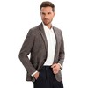Clearlove Men's Sport Coats Blazers Linen Suit Jacket One Button Casual Blazer - 2 of 4