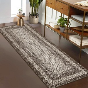 Bedroom Washable Area Rug Dining Room Throw Carpet with Non Slip Rubber Backing - 1 of 4