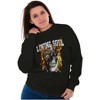 Flaming Floral Skull Loving Soul Sweatshirt for Men or Women Brisco Brands - 4 of 4