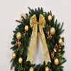 SEVOBAL Wreaths 24in Christmas Wreath with Remote Artificial Xmas Wreath with 120 PVC Tips and Ornaments for Xmas Party Decoration, Green, 24"*5"*24" - 4 of 4