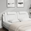 vidaXL Headboard Cushion White 72" Faux Leather - 3 of 4