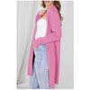 Long Sleeve Cardigan Sweater with Pocket Open Front Cardigans Ribbed Knitwear - 2 of 4