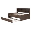 Merax Wooden Captain Bed with Built-in Bookshelves, 3 Storage Drawers & Trundle - 4 of 4