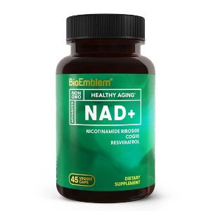 BioEmblem NAD+ Supplement 300 mg Nicotinamide Riboside with CoQ10 & Resveratrol 45ct - 1 of 4