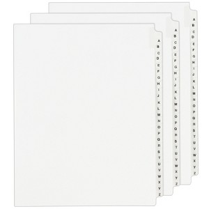 Avery A-Z Legal Exhibit Dividers, Unpunched, 3 Sets (21866) - 1 of 4