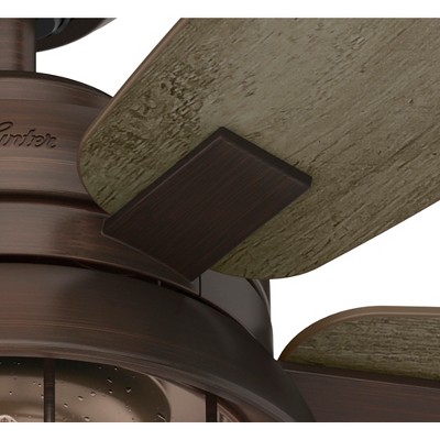 52" Weathered Copper Ceiling Fan with Light and Remote