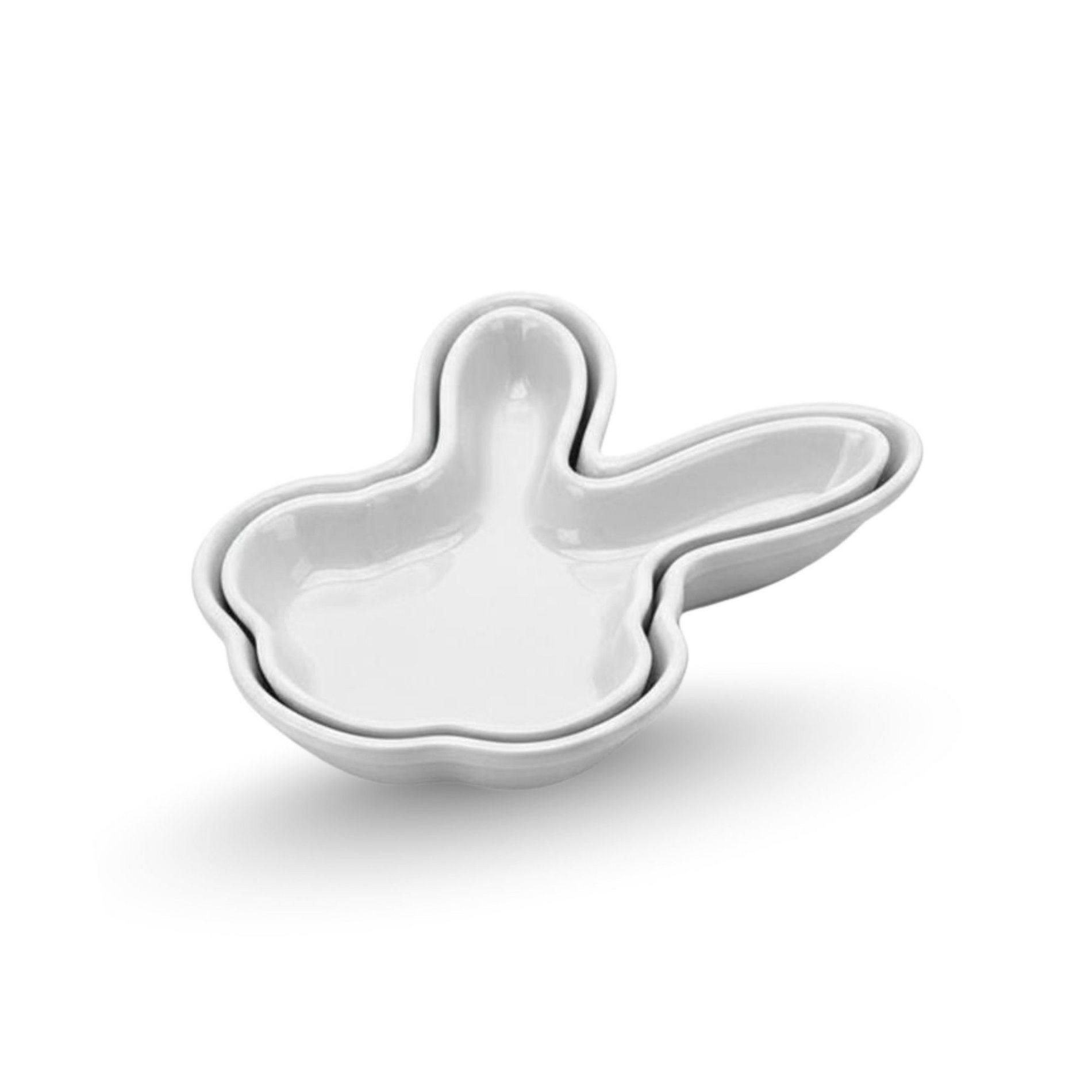 BIA Bunny Head Bowl Set of 2 – Easter Stoneware Serveware, 14 oz & 7 oz Nesting Bowls – Dishwasher, Microwave, Oven & Freezer Safe