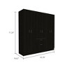 NicBex Armoire Wardrobe Closet Storage Cabinet with Doors & Shelves for Bedroom - 3 of 4
