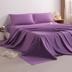3/4 Pieces Brushed Microfiber Bed Sheet Set, 1800 Super Soft and Cozy Sheet Set - NTBAY - 1 of 4