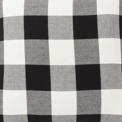Black and White Cotton Buffalo Plaid Table Runner