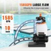 VEVOR Sand Filter Pump for Above Ground Pools, 1585 GPH, 0.33 HP Swimming Pool Pumps System & Filters Combo Set - 3 of 4