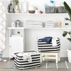 Design Imports Set of 2 Rectangle XL 12.5"x17.5"x10.5" Pe Coated Cotton Poly Laundry Bins Stripe Black - 4 of 4