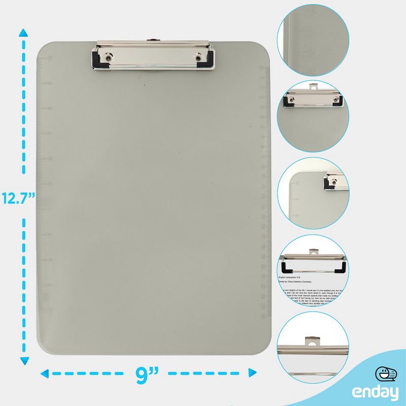 Enday Standard Size Plastic Clipboard, 3 of 5