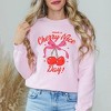 Simply Sage Market Women's Graphic Sweatshirt Coquette Cherry Nice Day - 2 of 3