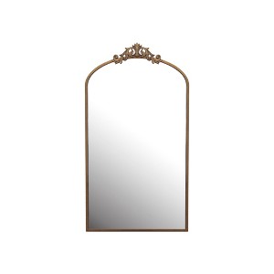 Dexmalle 43x24 Full Length Mirror with Gold Vintage Ornate Arched Frame - 1 of 4