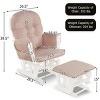 Infans Glider and Ottoman Cushion Set Wood Baby Nursery Rocking Chair Pink - image 2 of 4