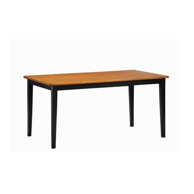 Shaker Dining Table Black/Oak Brown - Boraam