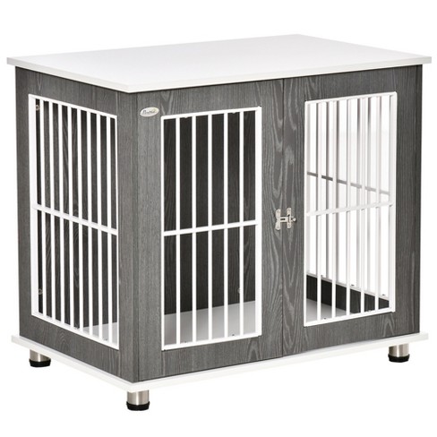 Pawhut Dog Crate Furniture With Storage Space, Dog Kennel With Lockable  Door, Pet Cage For Large Medium Dogs, 47 X 23.5 X 35, Brown : Target