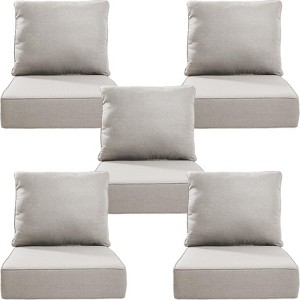 POCASSY 6" Outdoor Cushion Set, 24"x24" Replacement Water Resistant Zippered Cushion for Chairs - 1 of 4