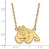 Black Bow Jewelry 14k Yellow Gold Plated Sterling Silver California State Fresno Bulldogs NCAA Necklace 18 Inch - 2 of 4