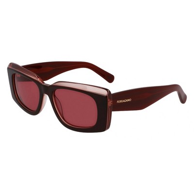 Salvatore Ferragamo SF 1079SN 211 Womens Rectangular Sunglasses Brown 54mm