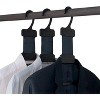 Grand Fusion  Stow N Go Travel Hanger 3 Pack - Black - 2 of 4