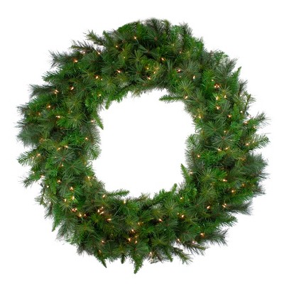 Northlight 60" Prelit LED Canyon Pine Artificial Christmas Wreath - Clear Lights