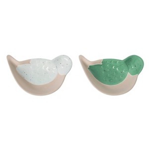 Transpac Ceramic Bird Shaped Trinket Dish Set of 2 Spring Home Decorations - 1 of 1