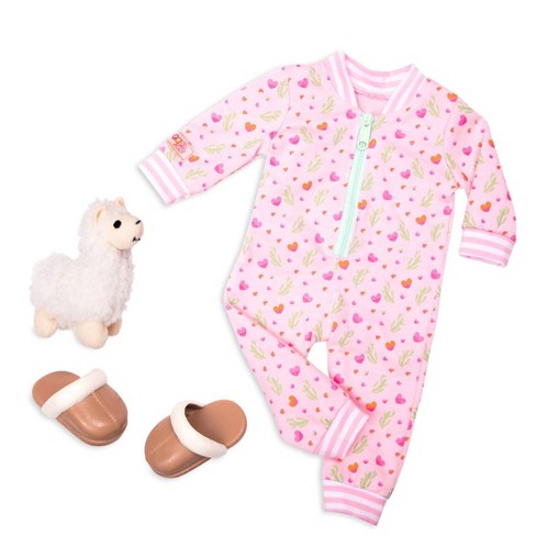 Our Generation Llama Pajama With Soft Plush Pajama Outfit For 18