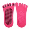 Unique Bargains Non-Slip Yoga Socks Five Toe Socks Pilates Barre for Women with Grips - 4 of 4