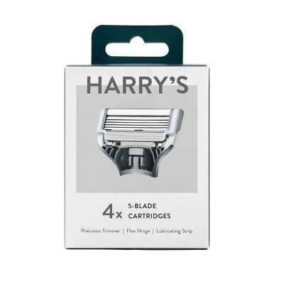 Harry's 5-Blade Men's Razor Blade Refills – 4 Cartridges – Compatible with All Harry's Razors and Flamingo Razors