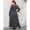 Women Plus Size 3/4 Sleeve V-Neck Ruched Dress - 2 of 4