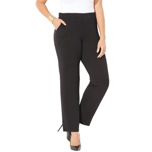 Catherines Women's Plus Size Anywear Classic Pant - 1 of 4