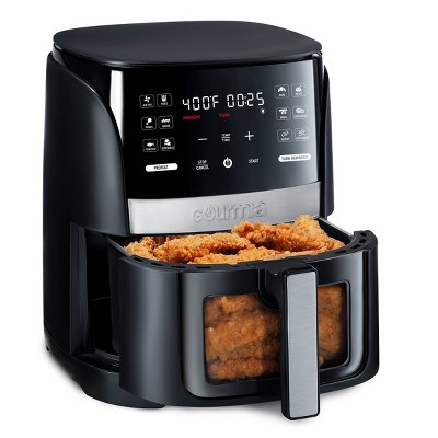 Gourmia 6-qt Digital Window Air Fryer With 12 Presets & Guided Cooking ...