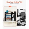 VEVOR Desktop Bookshelf, 2-Tier Desktop Storage Organizer, 37.2" x 9.5" x 28.9" Office Storage Rack Wood Display Shelf, Black - 3 of 4