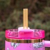 CharCharms 4pk 40oz Water Bottle Straws Wicked 2 Gold Glitter - 3 of 4