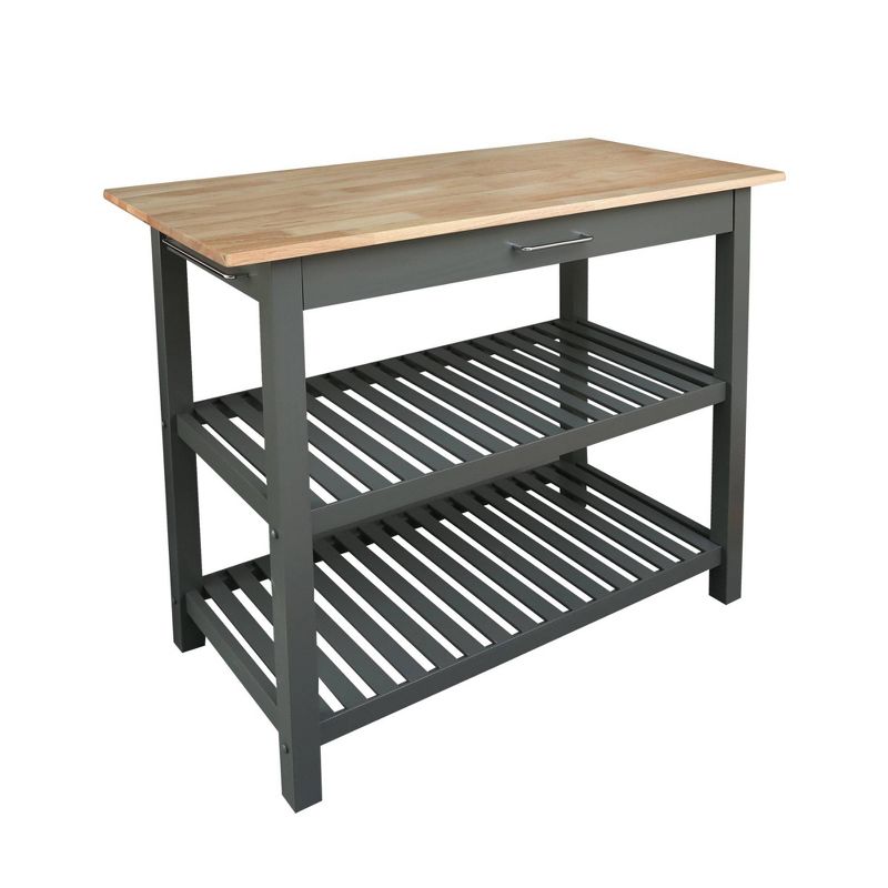 Kitchen Island with Two Shelves - Flora Home, 3 of 15