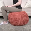 XINGHANZHENXUAN Round Pouf Ottoman, Versatile Floor Cushion with 200lb Capacity - 3 of 4