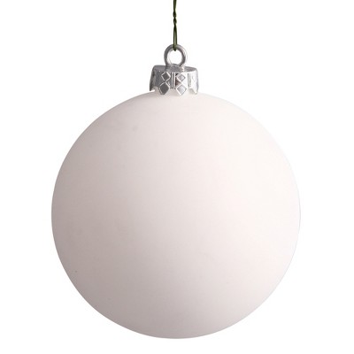 Vickerman 15.75" Matte Drilled Shatterproof Christmas Ball Ornament - White