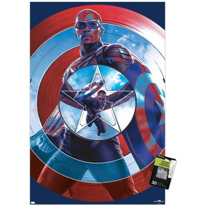 Trends International Marvel Captain America: Brave New World - Shield Unframed Wall Poster Prints - 1 of 4