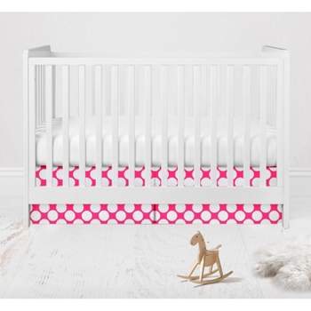 Bacati - Large Dots Crib/Toddler Bed Skirt - Fuschia