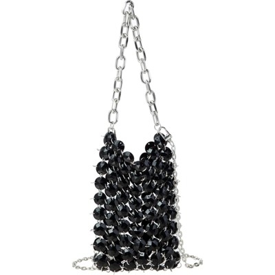 FATMOON Women's Acrylic Transparent Crystal Evening Handbag - Small Square Crossbody Bag with Beaded Detail