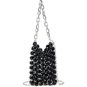 FATMOON Women's Acrylic Transparent Crystal Evening Handbag - Small Square Crossbody Bag with Beaded Detail - 1 of 4