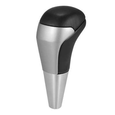 Unique Bargains Car Auto Automatic Gear Stick Shift Knob for Toyota Land Cruiser 4Runner 2003-2021 Black Faux Leather Silver Tone