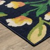 Captiv8e Designs Hilo Floral Garden Navy Indoor/Outdoor Rug - 3 of 4