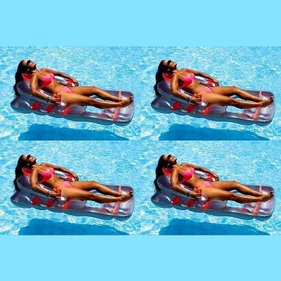 Swimline 9041 Swimming Pool Inflatable Deluxe Lounge Chairs w/Back Support