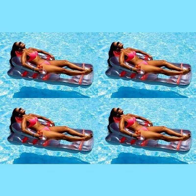 Swimline 9041 Swimming Pool Inflatable Deluxe Lounge Chairs w/Back Support