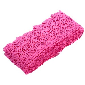 Unique Bargains Cotton Vintage Hollow Lace Decorative Ribbon Trim 4.8 Yards x 3 Inch - 1 of 3